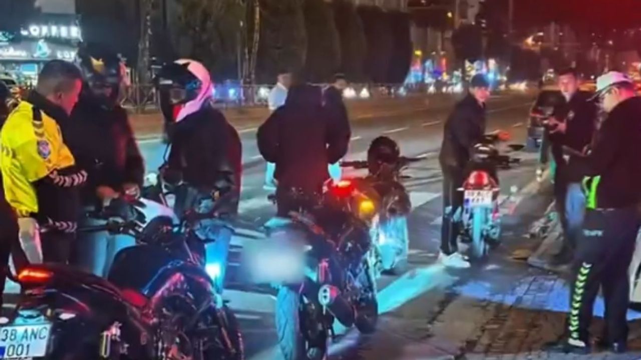 Kayseri’de motosiklet sürücülerine 68 şok uygulama! Ele geçirilenler şaşırttı
