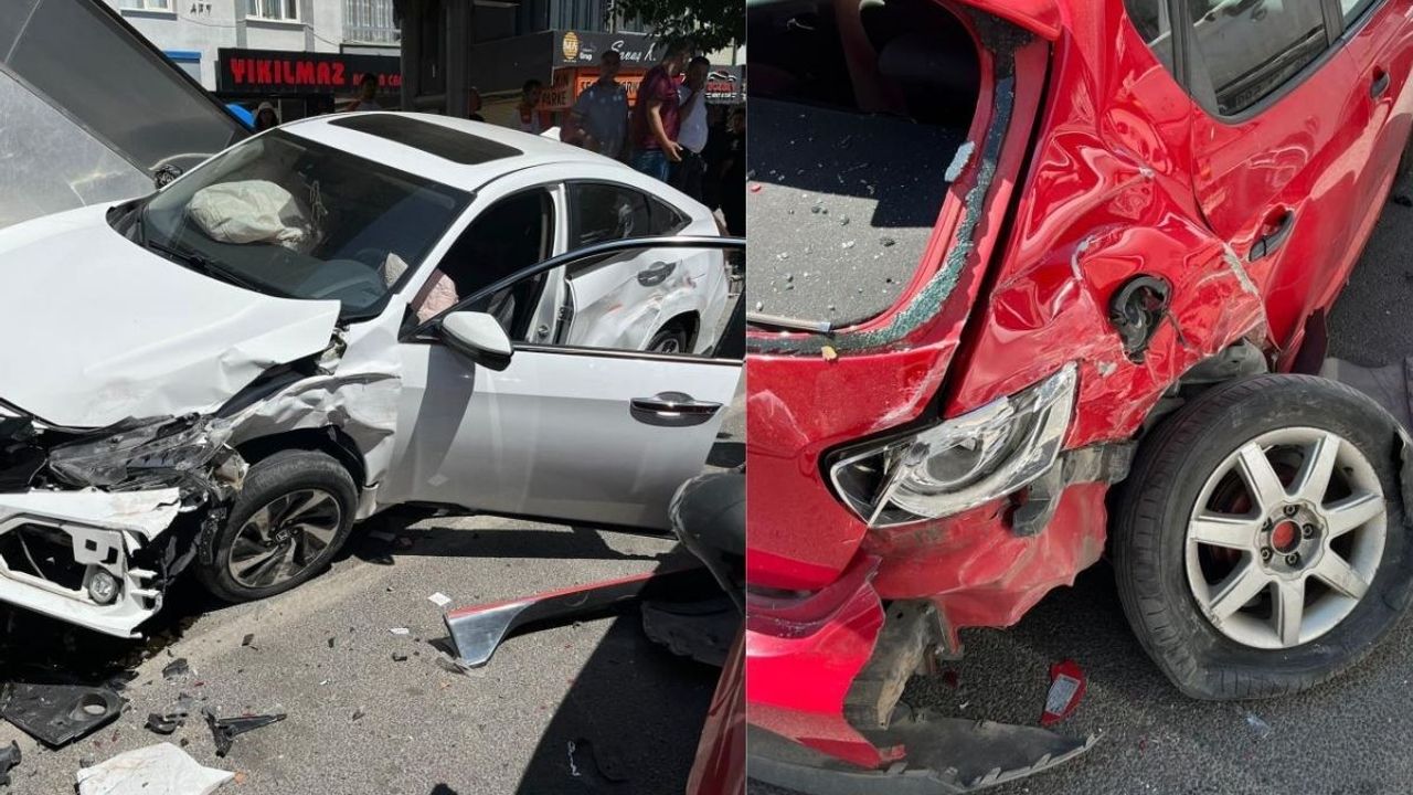 Kayseri’de trafik kazası! Otomobiller hurdaya döndü