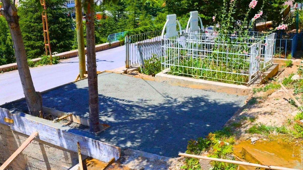 Kayseri'de mezarlığa kuruluyor! Konforlu düzenleme dikkat çekti