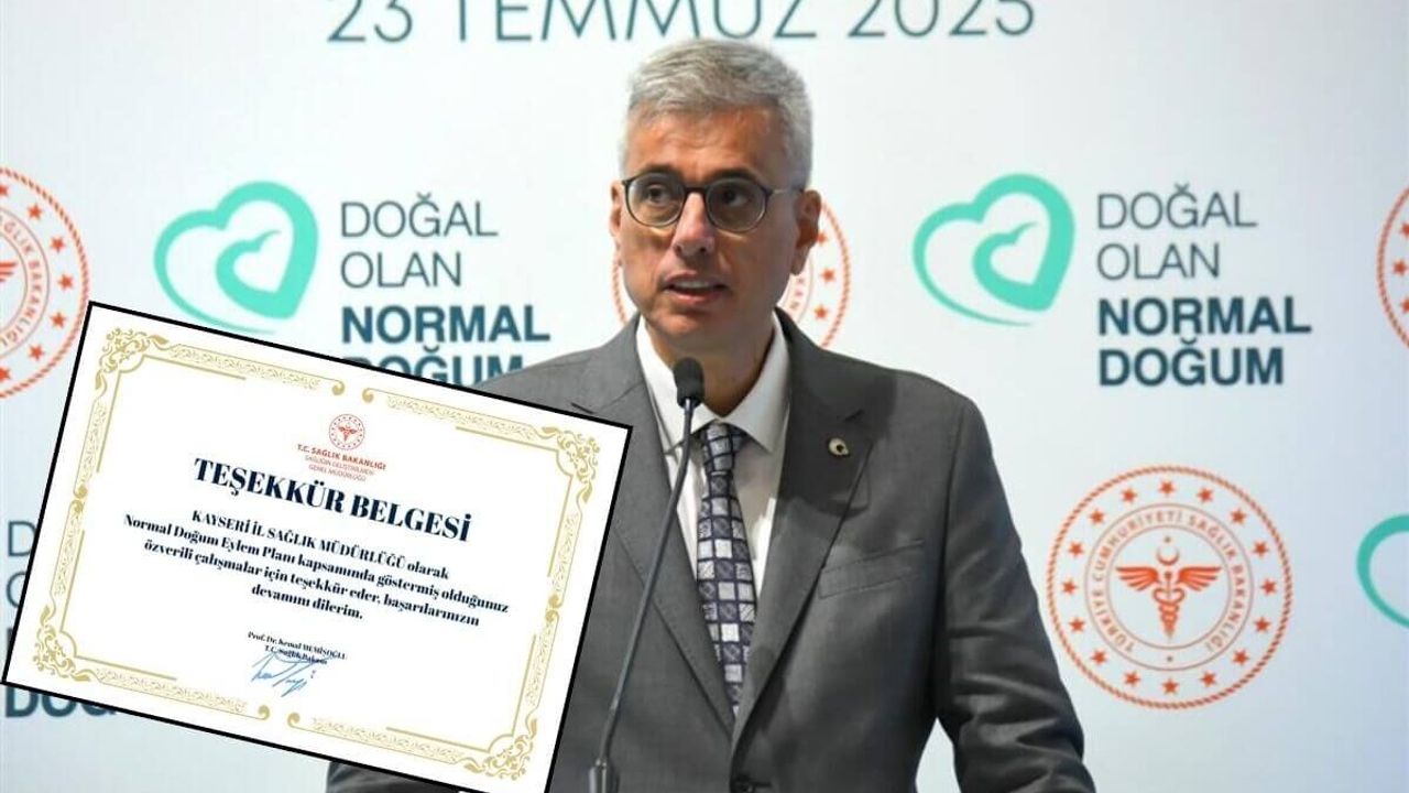 Sağlık Bakanlığı Kayseri'yi neden kutladı? Verilen belge dikkat çekti