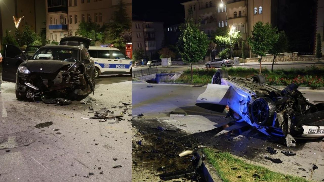 Lüks araçlar birbirine girdi! Yaralılar var