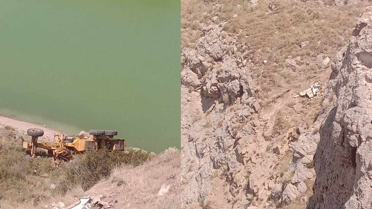 El freni çekilmeyen greyder faciaya neden oldu! 1 ölü, 1 yaralı