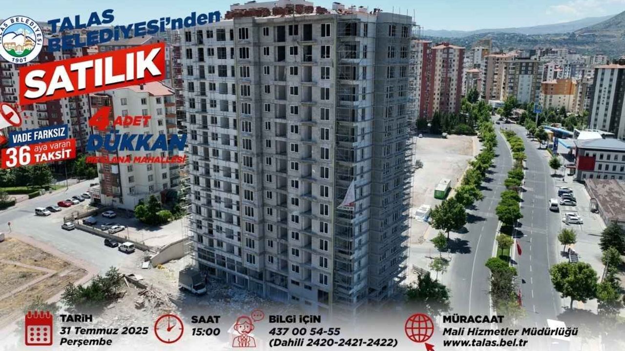 Kayserililer bu fırsat kaçmaz! 36 ay taksitle iş yerleri satılacak!