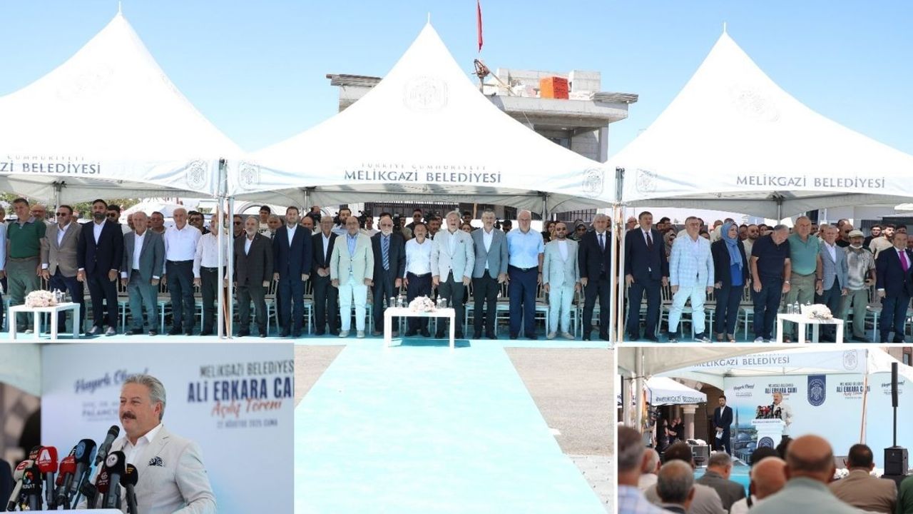 Melikgazi’de açılan Ali Erkara Camii, sosyal alanlarıyla dikkat çekiyor