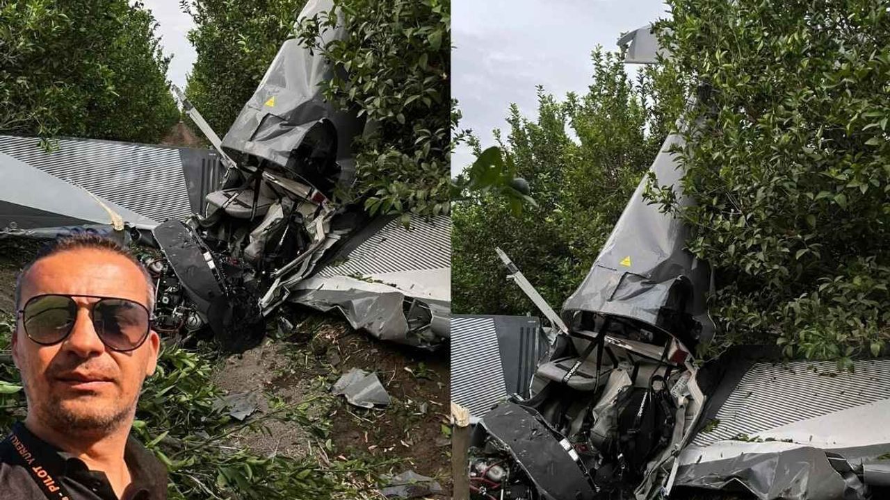 Eğitim için kalkan uçak kısa sürede düştü! Pilot ve yolcu ağır yaralandı