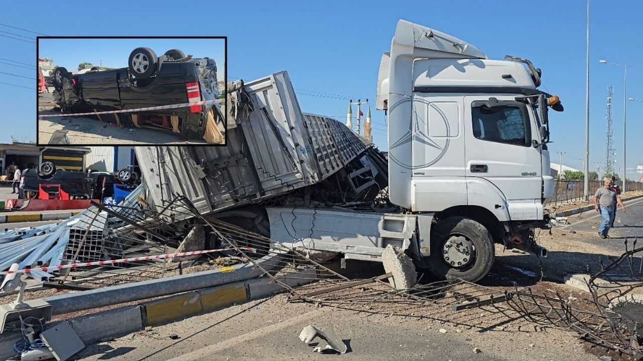 Tırın çarptığı bir minibüs takla attı: 3 yaralı!