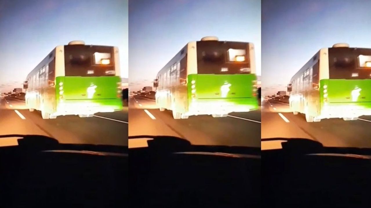 Belediye otobüsünün lambaları patlak: Sürücüleri tehlikeye atıyor!