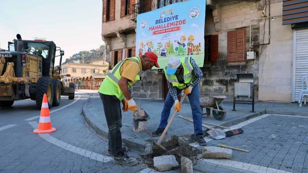 Talas’ın Belediye Mahallemizde uygulaması tarihi sokaklarda