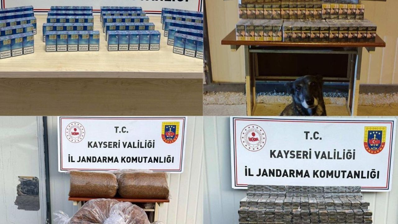 Kayseri'de jandarma ekiplerince 275 kilo kaçak tütün ele geçirildi