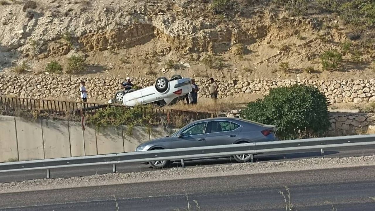 Kayseri yolunda araç takla attı: 1 yaralı