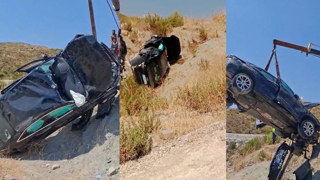 Otomobil şarampole devrildi! 1 ölü 1 yaralı