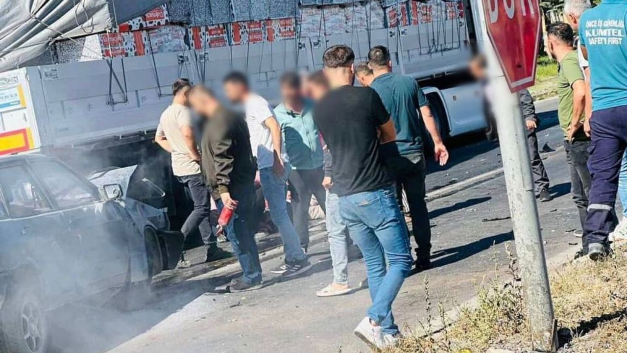 İncesu’da TIR ile Otomobil çarpıştı!