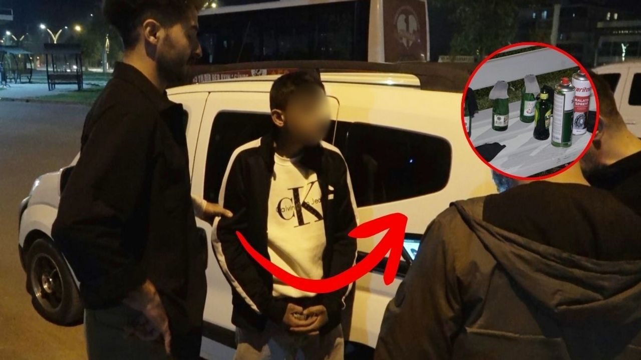Aksaray’da 15 ve 17 yaşındaki 2 çocuk kavga için molotofkokteyli hazırlarken yakalandı!