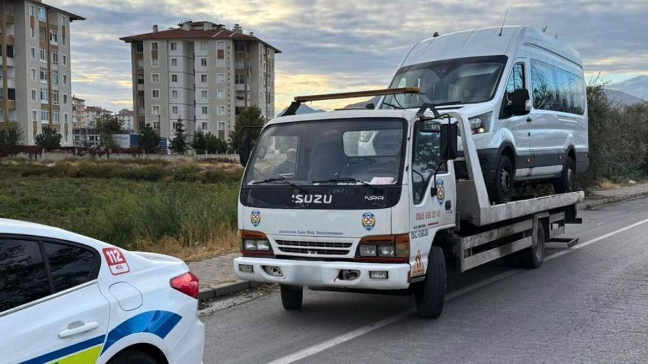Kayseri’de personel servis araçları denetlendi 32 araca ceza kesildi