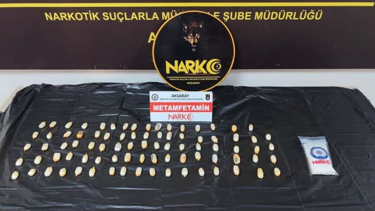 Aksaray’da İranlı şahsın midesinden 101 parça halinde 433 Gram Metamfetamin çıktı