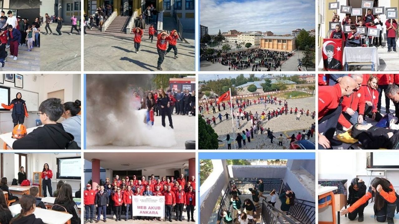 Okullarda afet bilinci artıyor: Eş zamanlı tatbikatlar gerçekleştirildi