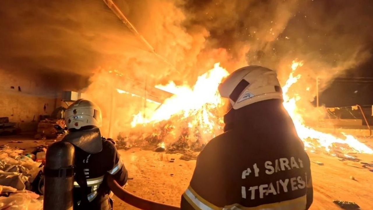 Aksaray’da geri dönüşüm tesisinde kundaklama iddiası
