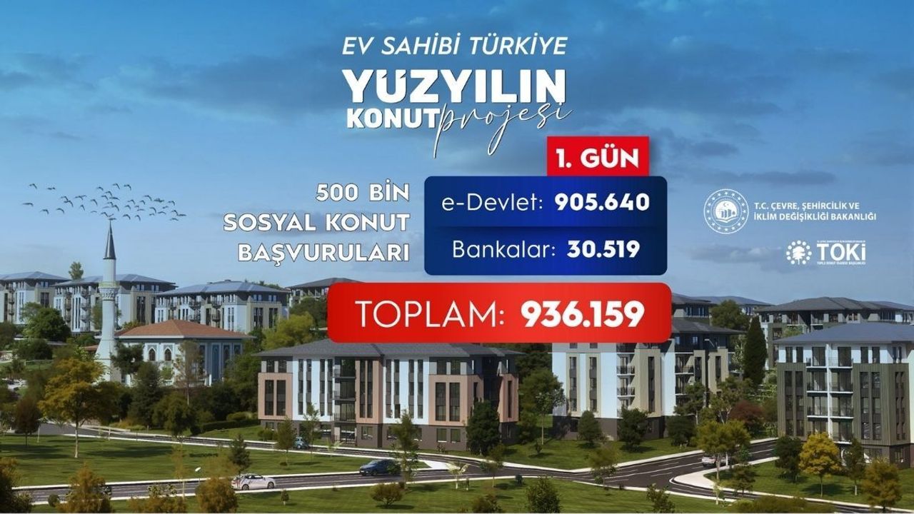 Çevre Şehircilik ve İklim Değişikliği Bakanı Murat Kurum ‘’ 936 bin vatandaş başvurdu’’