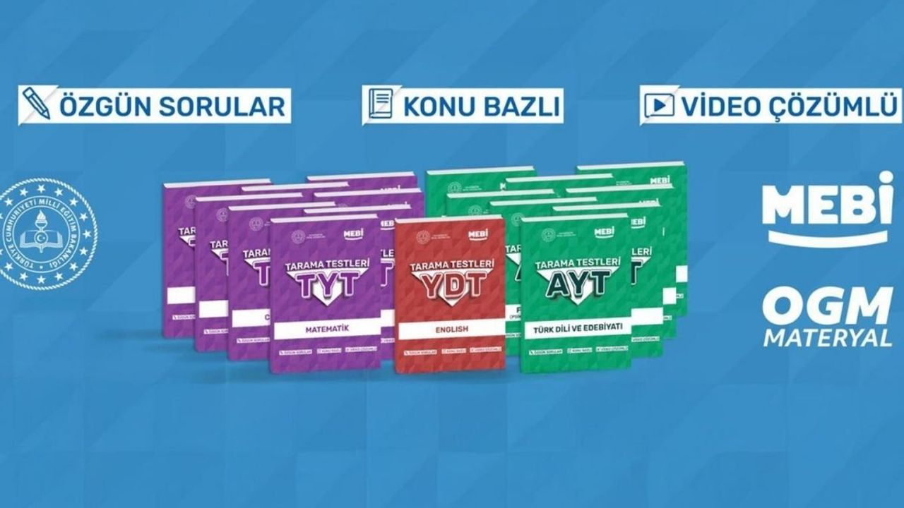 MEB, 'MEBİ YKS Tarama Testi Kitapları'nı yayımladı