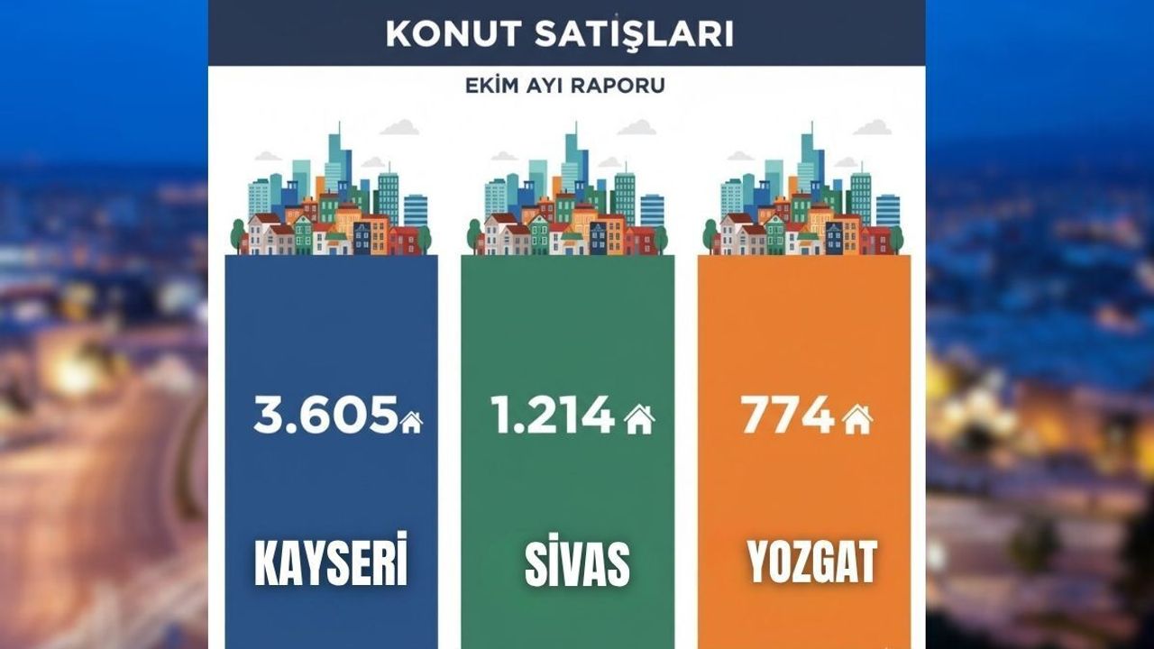 Kayseri, Sivas ve Yozgat’ta konut satışları açıklandı!