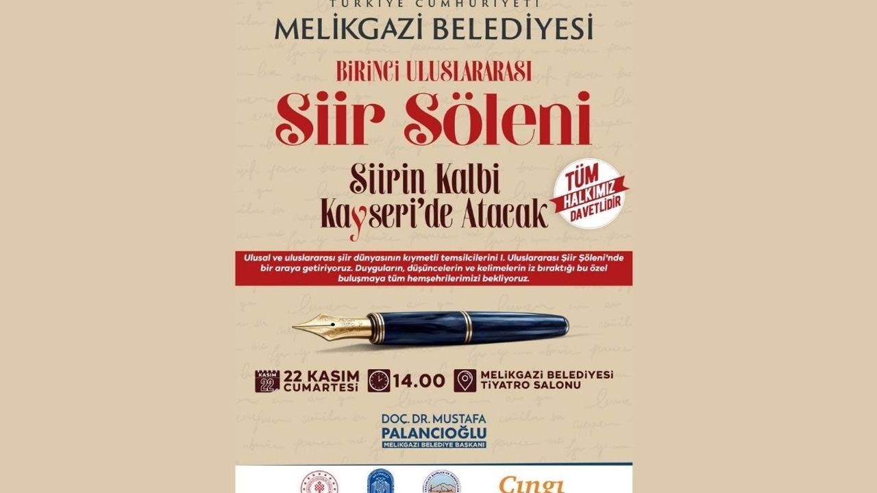 "Şiirin Kalbi Kayseri'de Atacak" Tüm Gözler Melikgazi'de