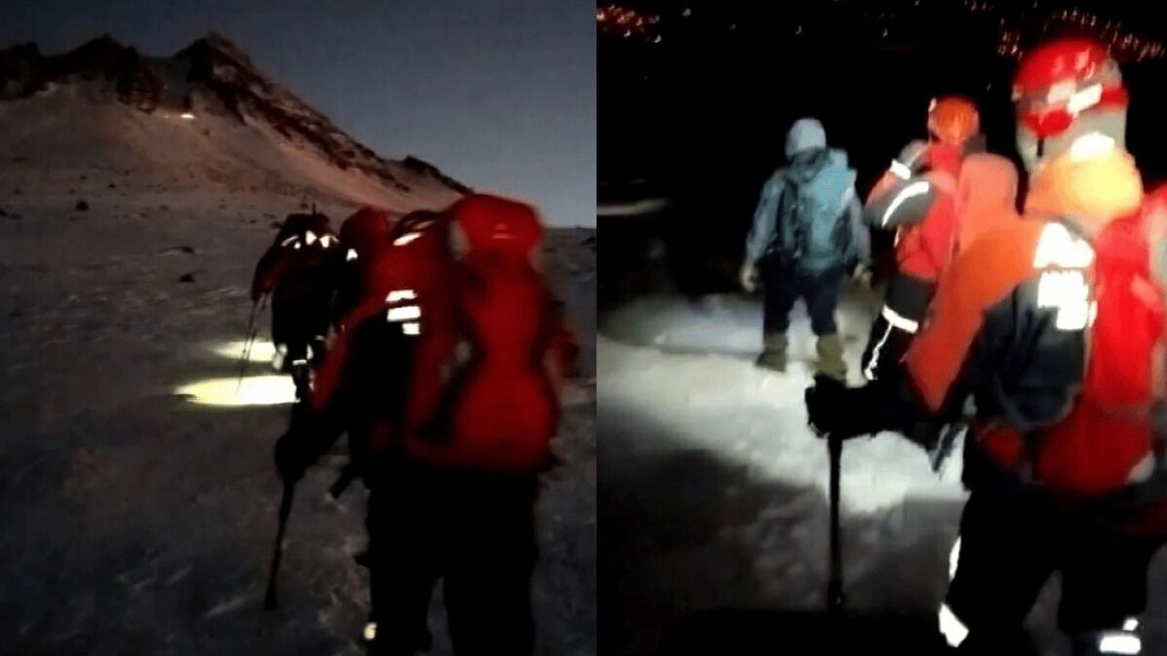 Hasan Dağı'na tırmanan öğrenciler dağda mahsur kaldı, helikopterle kurtarıldı