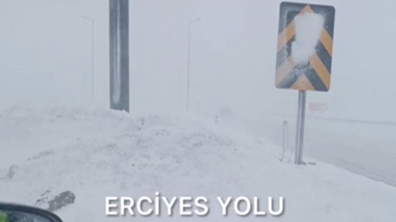 Erciyes yolu trafiğe kapatıldı: Çevre yollarda da kapalı yerler var