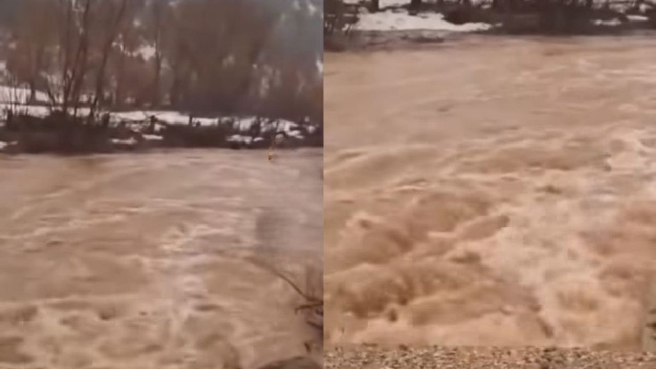 Kayseri'de yoğun yağış sel getirdi!