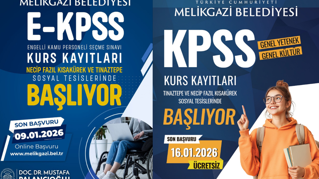 Kayseri'de KPSS’ye hazırlananlara ücretsiz kurs desteği!