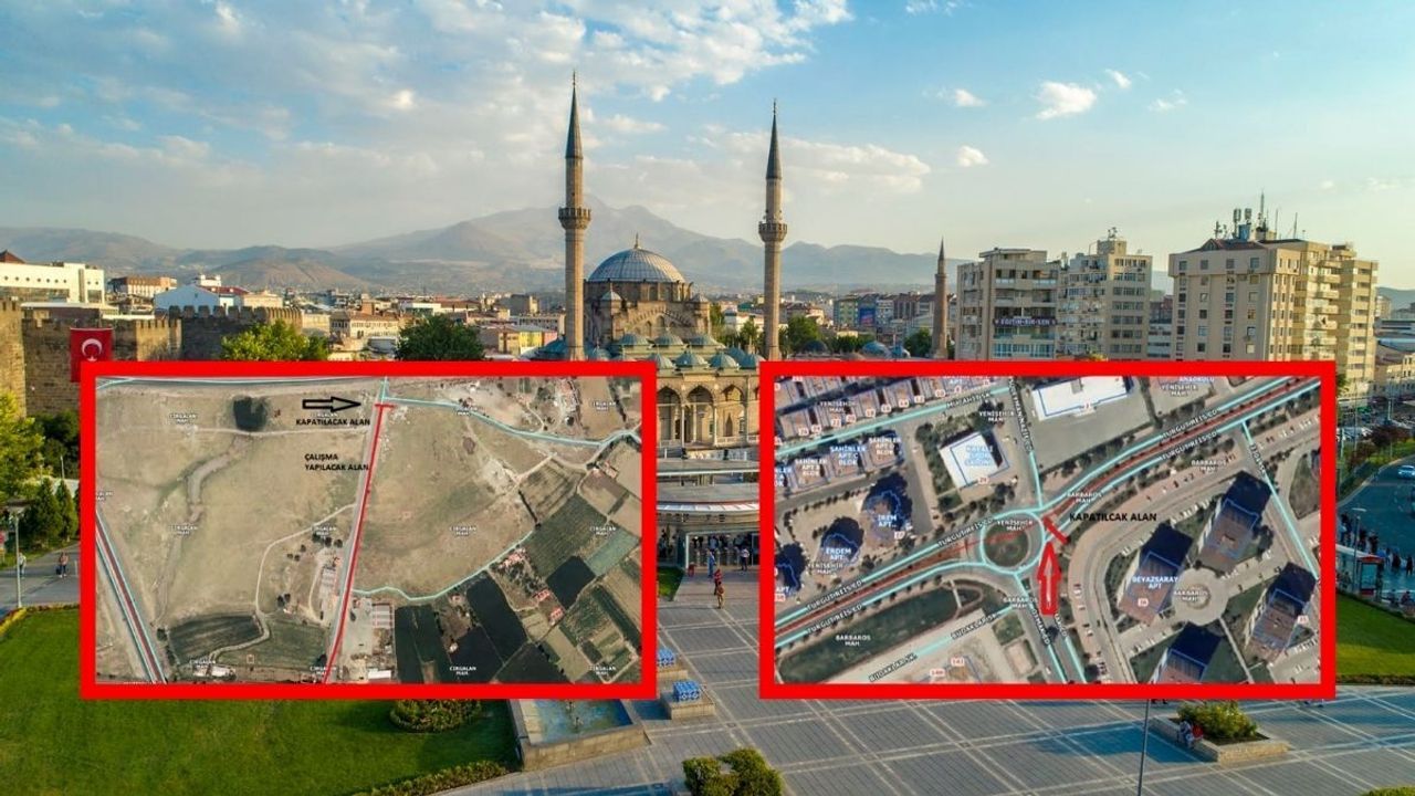 Kayseri'de yarın 2 yol trafiğe kapalı olacak