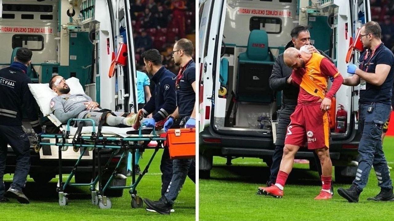 Galatasaray İstanbulspor maçında sahaya ambulans girdi: İki oyuncu hastaneye kaldırıldı