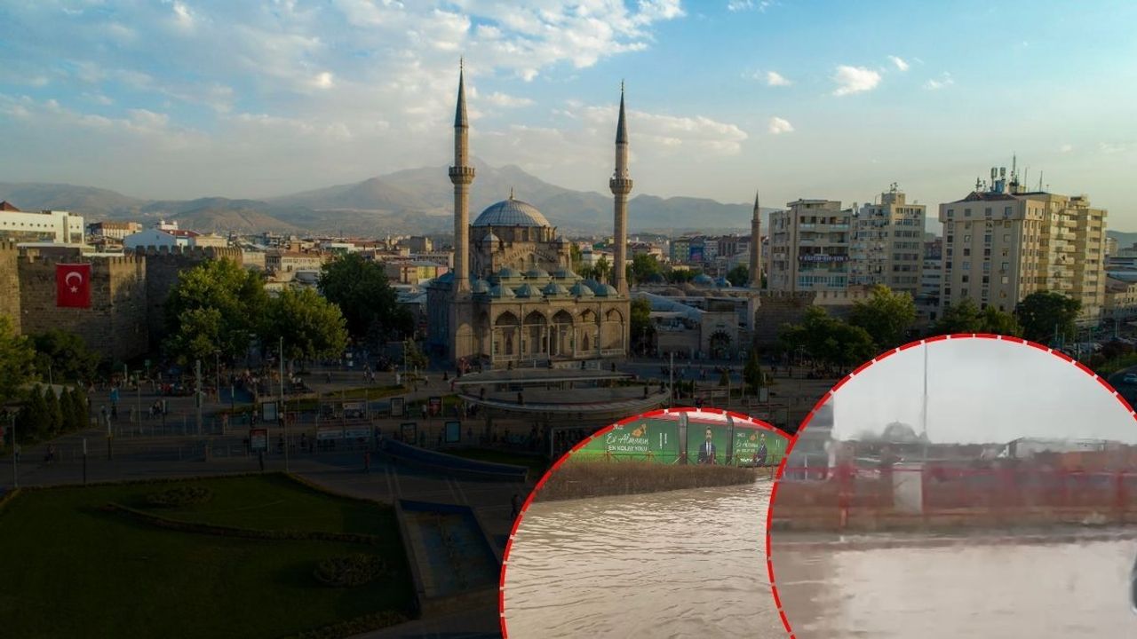 Kayseri’de belediye ekipleri yetersiz kaldı: Yollar adeta göle döndü!