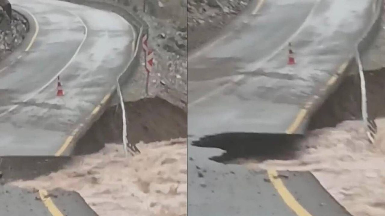 Kayseri’de sel felaketinin faturası ortaya çıkıyor! O ilçede yol çöktü