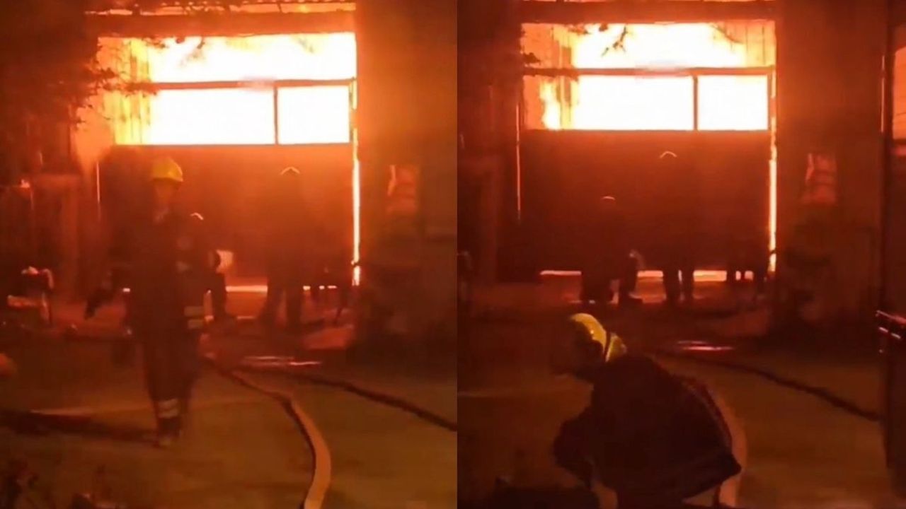 Adana’da mobilya atölyesinde yangın