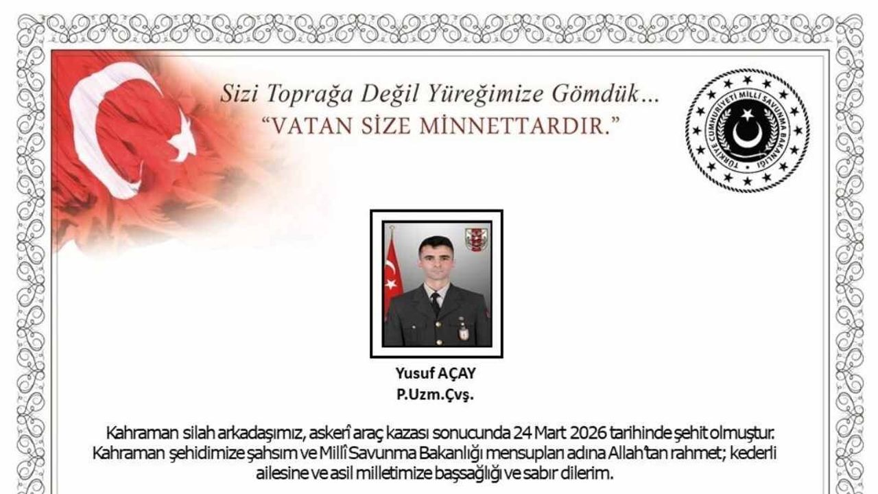 Askeri araç kaza yaptı 1 askerimiz şehit oldu: Şehidin kimliği belli oldu