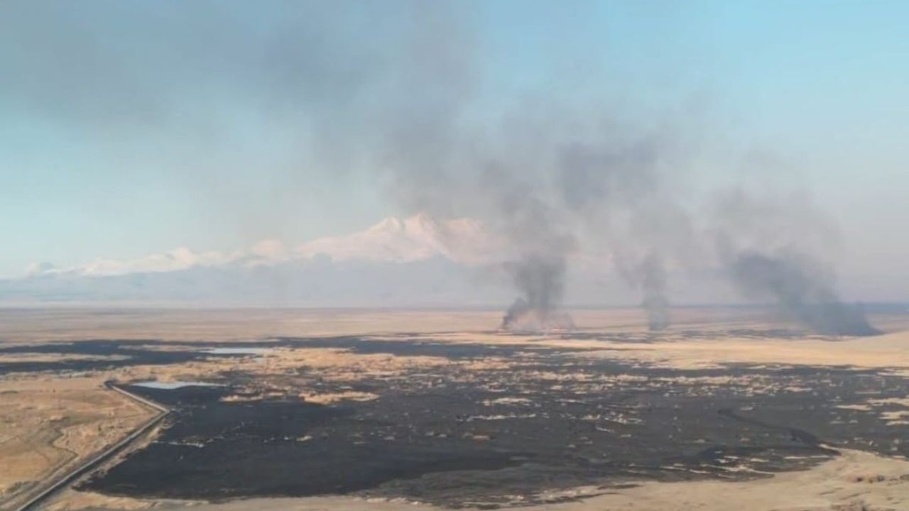 Kayseri’de Sultan Sazlığı yangını 3 günde söndürüldü