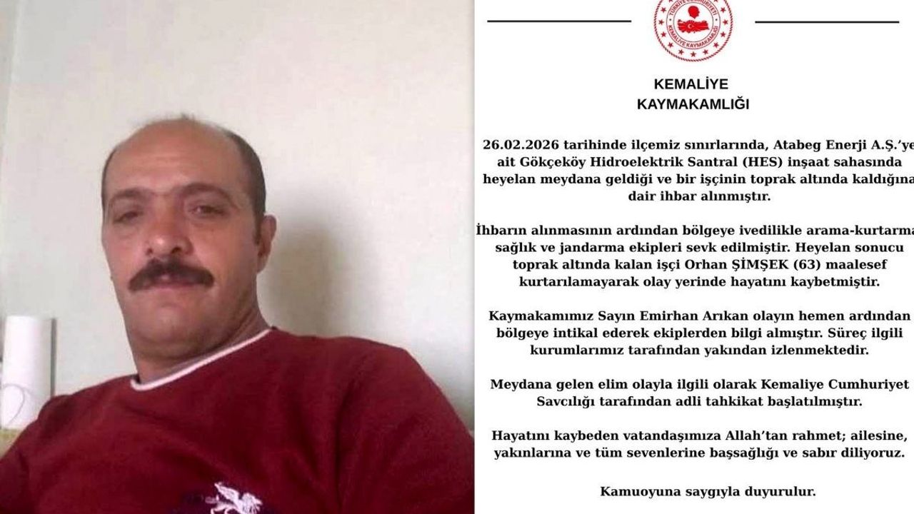 Kayserili işçi heyelanda öldü! Açıklama 4 gün sonra geldi