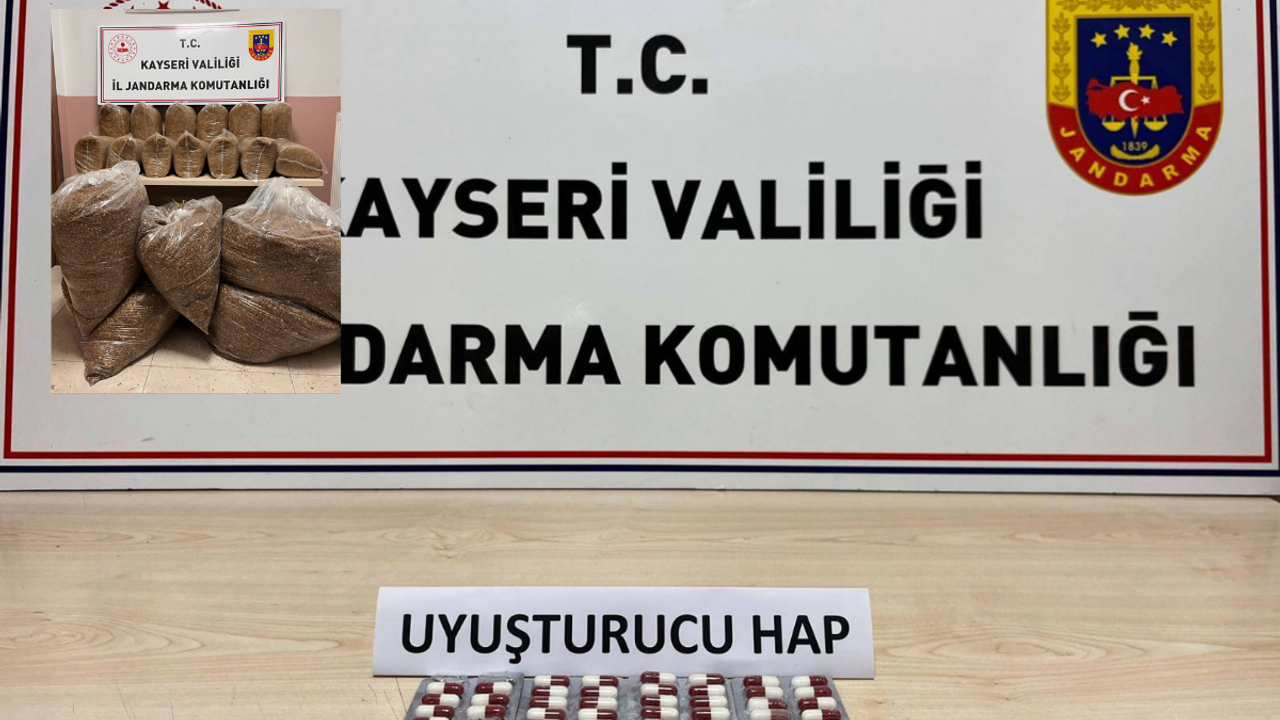 Kayseri’de yolcu otobüsünde yasaklı madde ve kaçak tütün ele geçirildi!