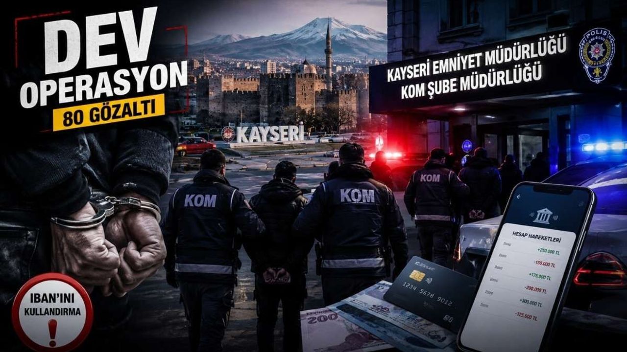 Kayseri'de Dev Operasyon: "IBAN" Çetesine Darbe, 80 Gözaltı!