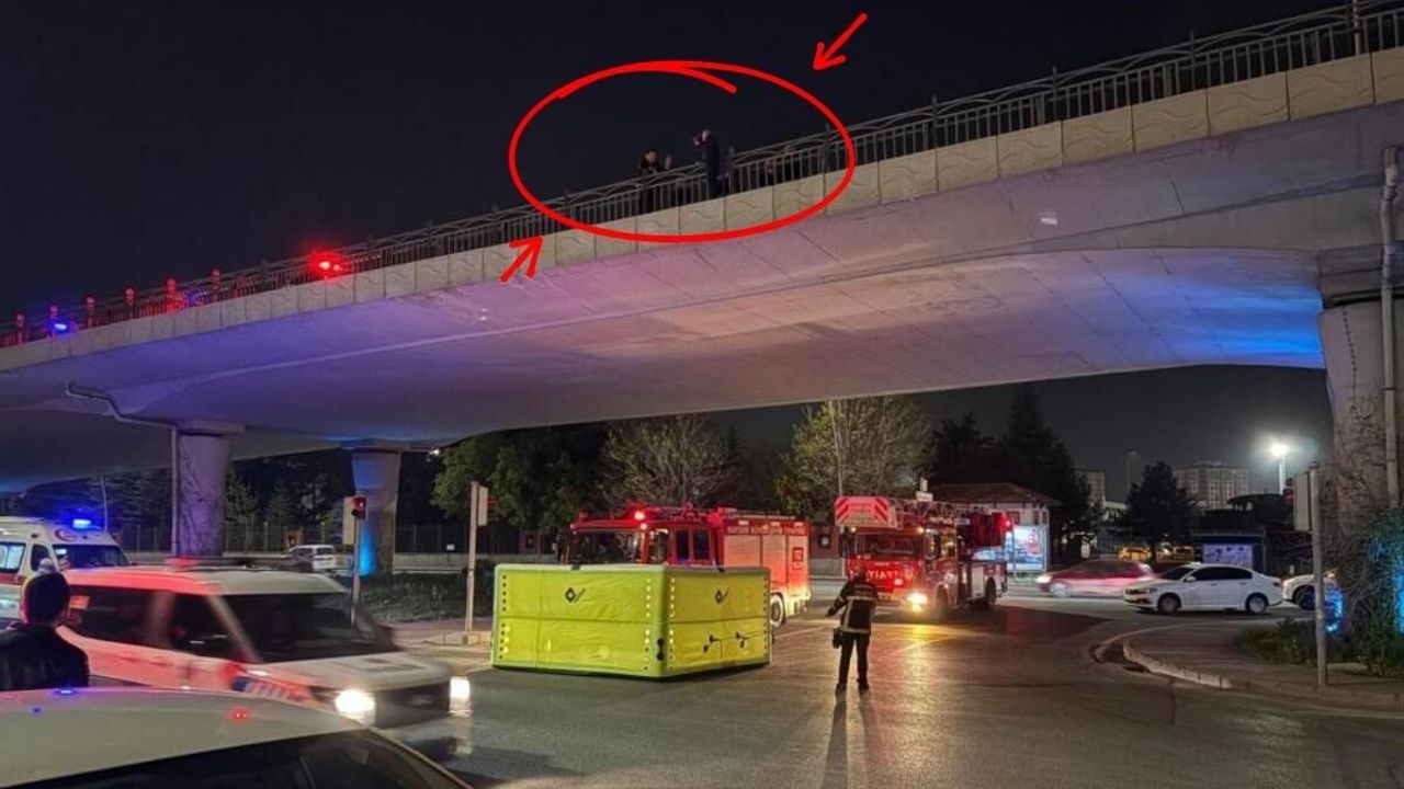Kayseri'de köprüye çıkan şahıs intihar girişiminde bulundu