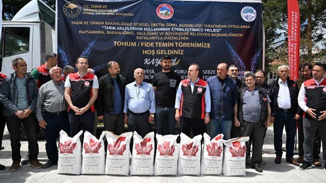 Kayseri’de 33 bin 575 kilo ücretsiz kuru fasulye dağıtıldı!