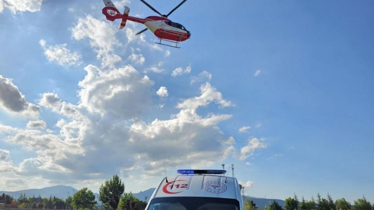 Prematüre ikizlerden biri Kayseri'den Niğde'ye helikopterle nakledildi!