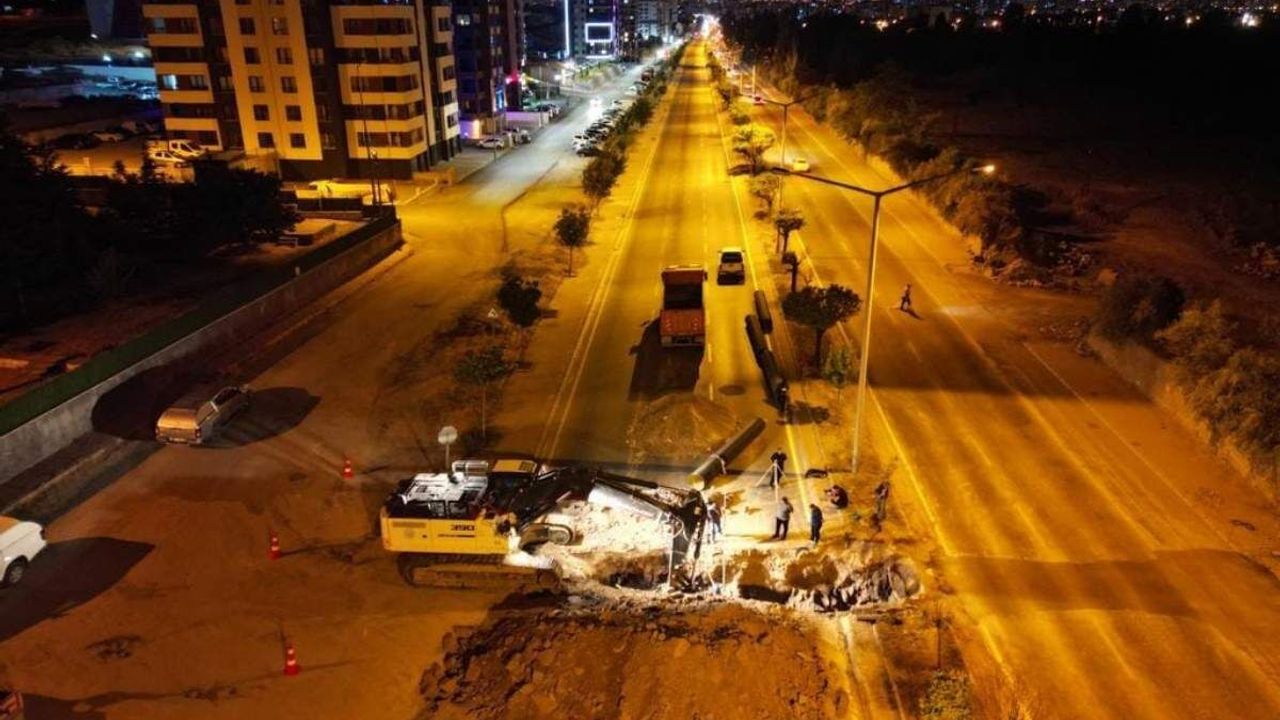 KASKİ Erkilet Bulvarı'nda altyapı çalışmalarını sürdürüyor