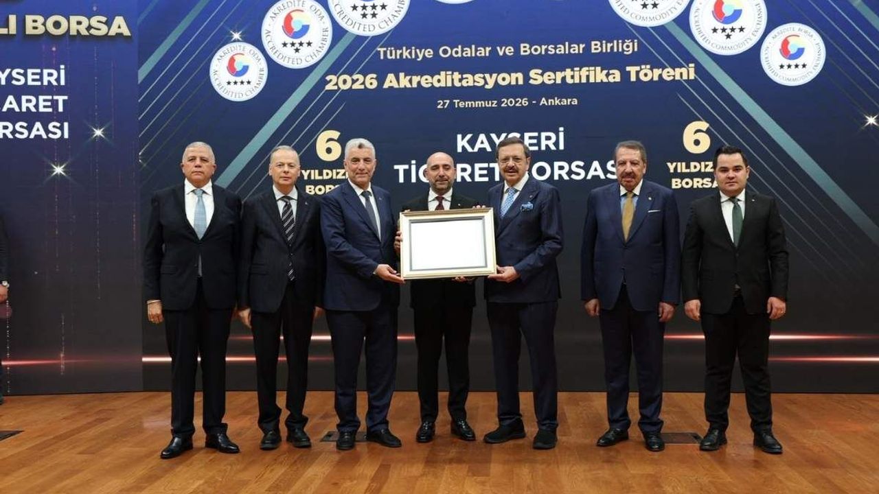 Recep Bağlamış yönetimindeki Kayseri Ticaret Borsası, Türkiye’nin ilk 5'inde yer aldı