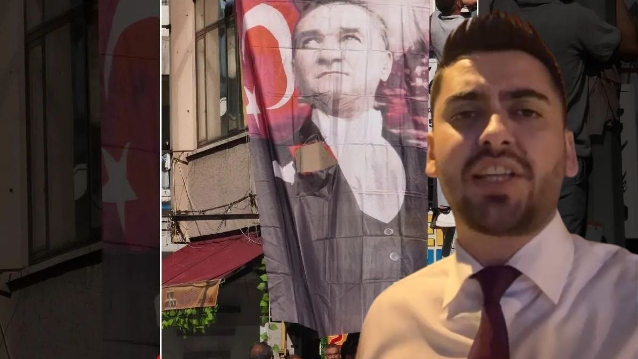 Atatürk posterindeki 6 ok kesildi! Gözbaşı açıklama yaptı