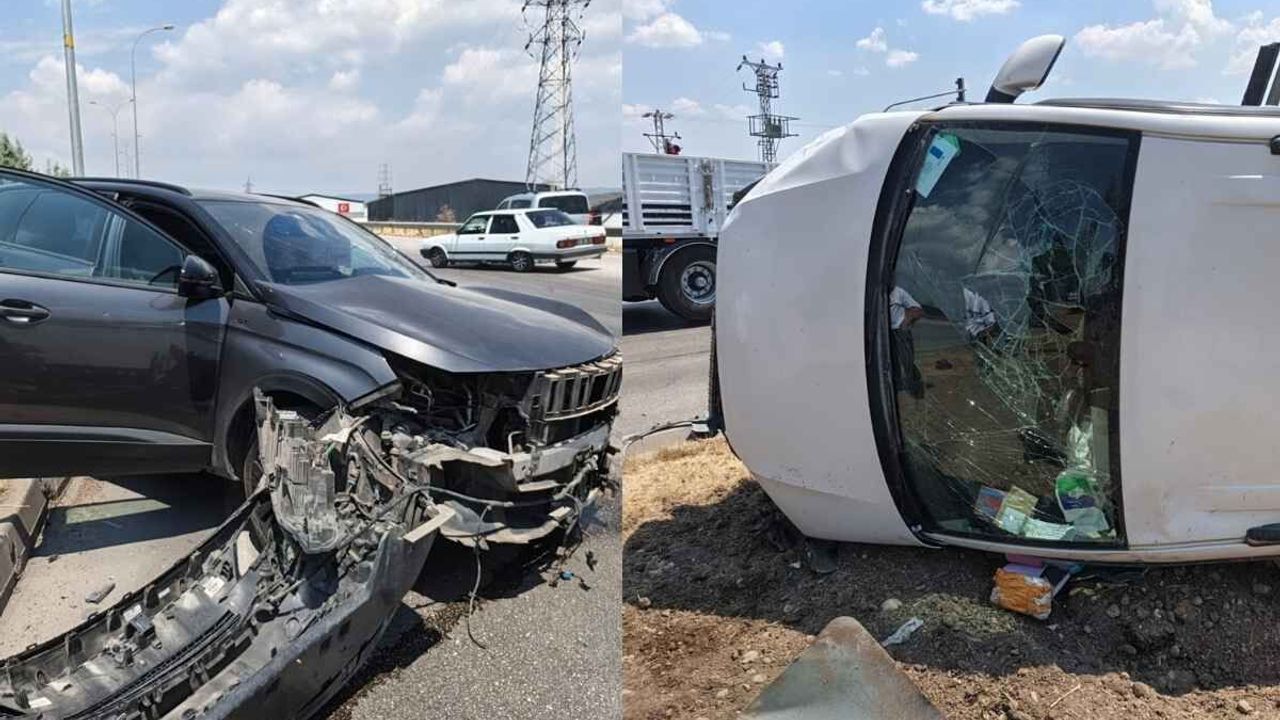 Kahramanmaraş Pazarcık'ta trafik kazası: 3 yaralı