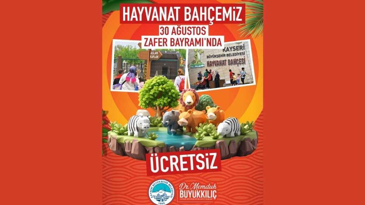 Kayseri’de 30 Ağustos’ta ücretsiz olacak! 134 türden bin 600 hayvan görülebilecek