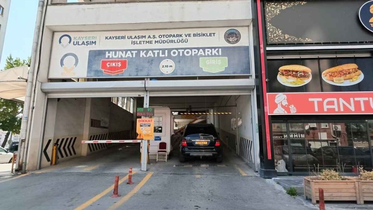 Kayseri’de otopark sistemi değişti! Yeni dönem Hunat’ta başladı