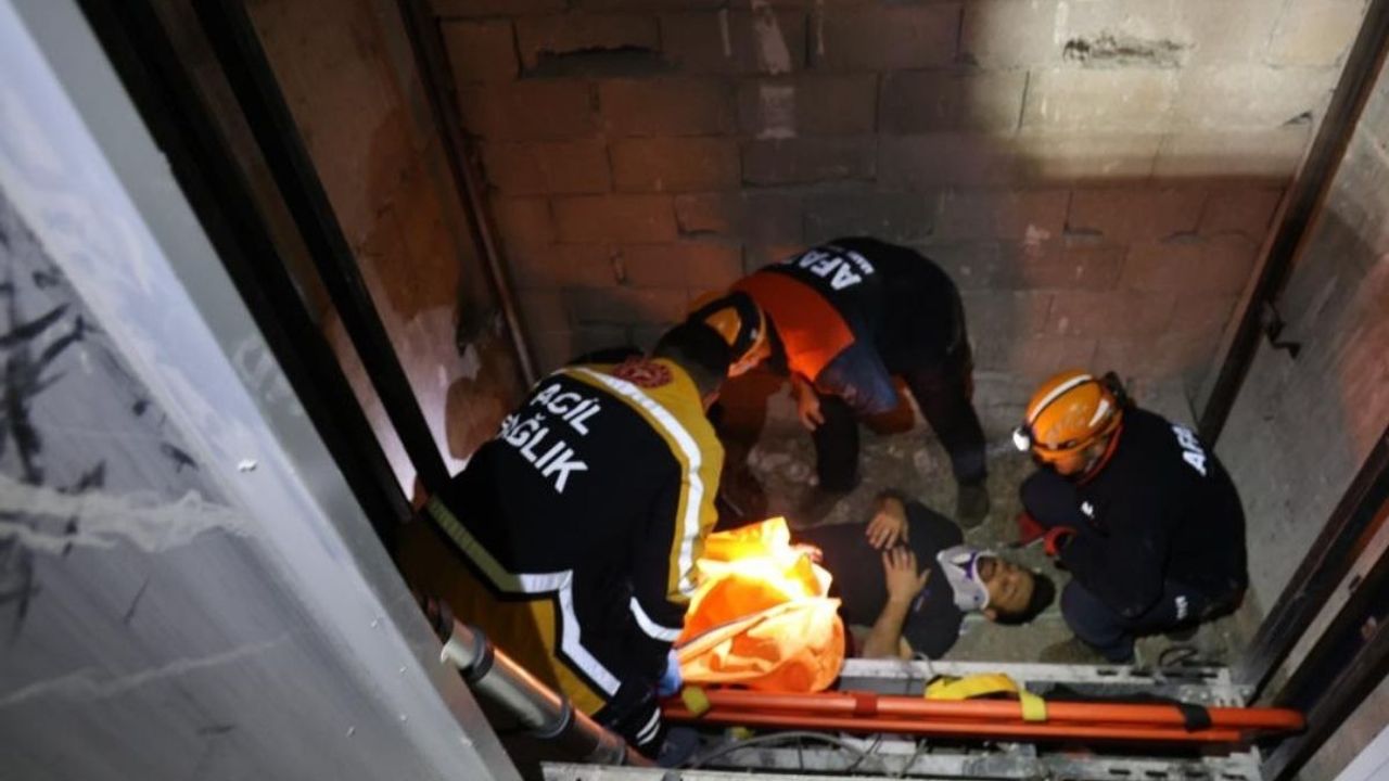 Nevşehir’de asansör boşluğuna düşen iki işçi yaralandı