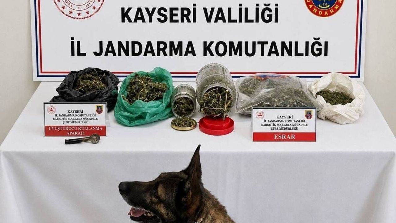 Yahyalı’da 1 kilo 200 gram esrar ve ruhsatsız tabanca ele geçirildi
